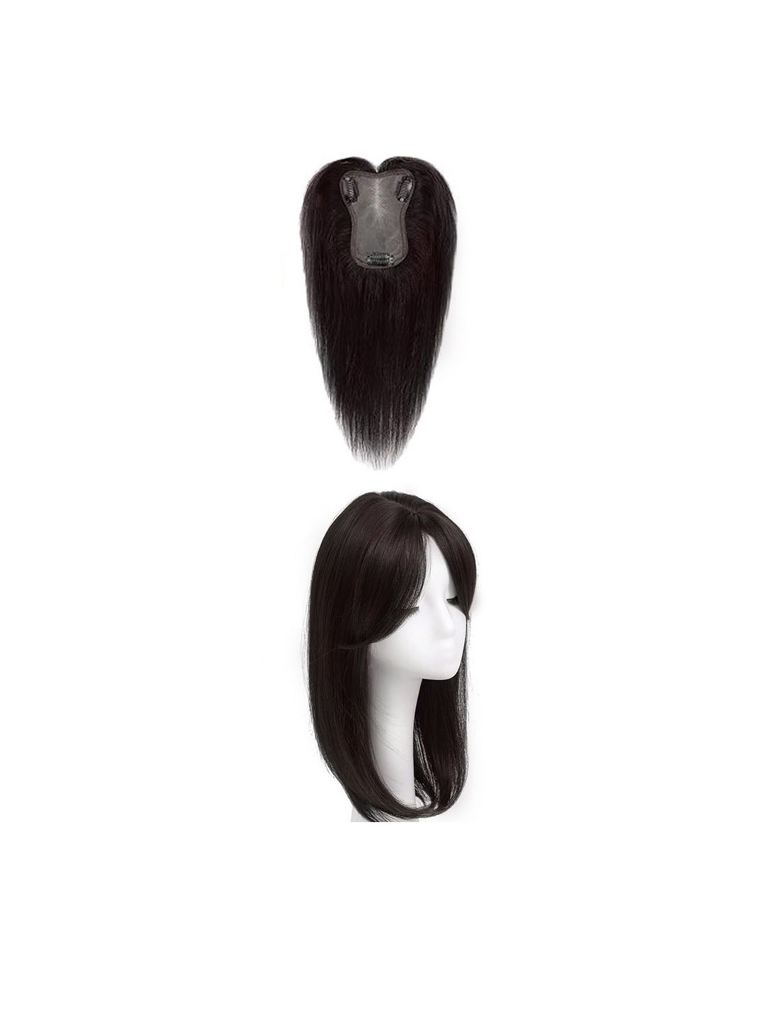 

D-Divine Clip-In Straight Scalp Topper Hair Extension - Brown - 16 Inch