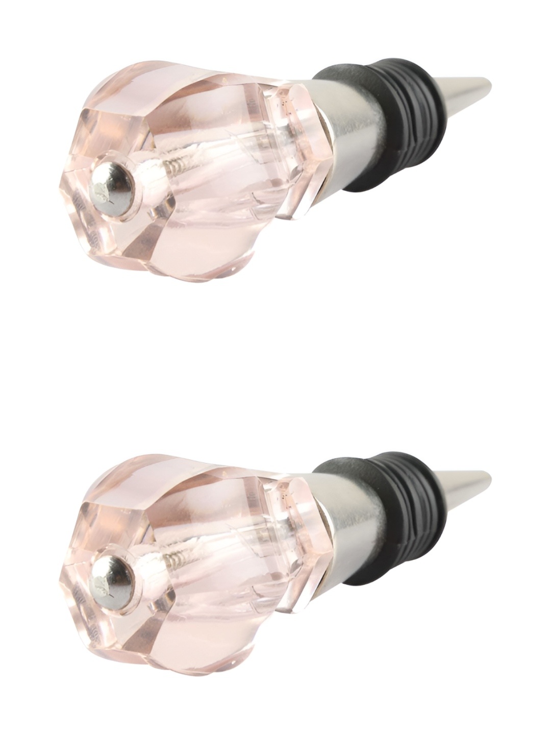 

Indianshelf Pink 2 Pieces Glass Wine Bottle Stopper