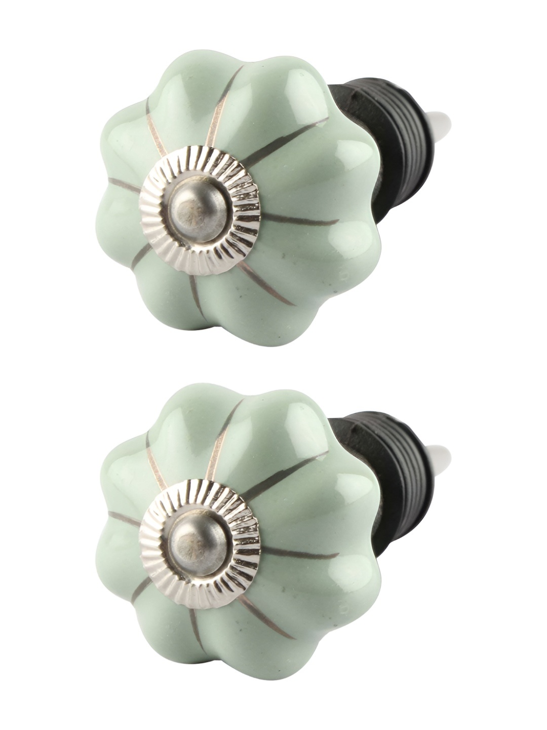 

Indianshelf Green & Black 2 Pieces Textured Ceramic Wine Bottle Stoppers