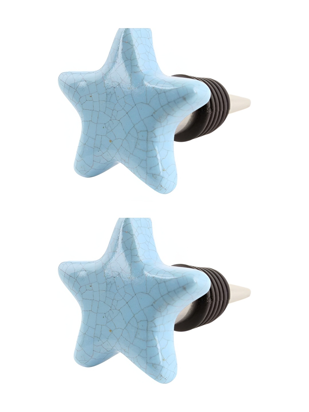 

Indianshelf Blue & Black 2 Pieces Star Ceramic Wine Bottle Stoppers