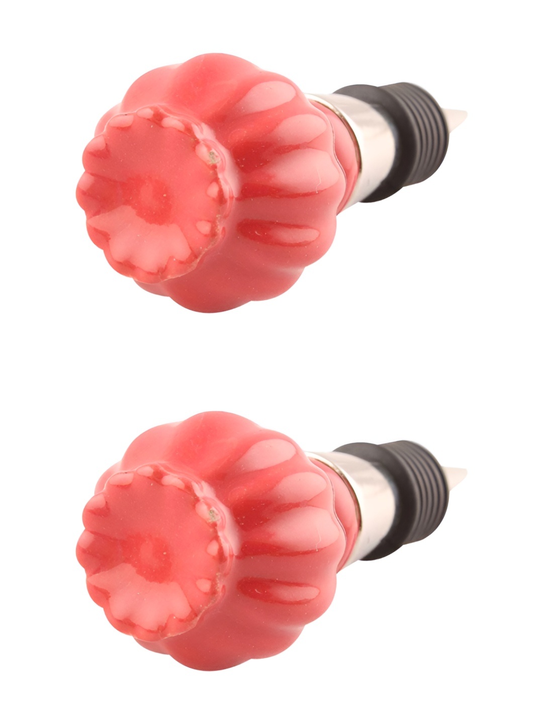 

Indianshelf Red and Black 2 Pieces Umbrella Ceramic Wine Bottle Stoppers