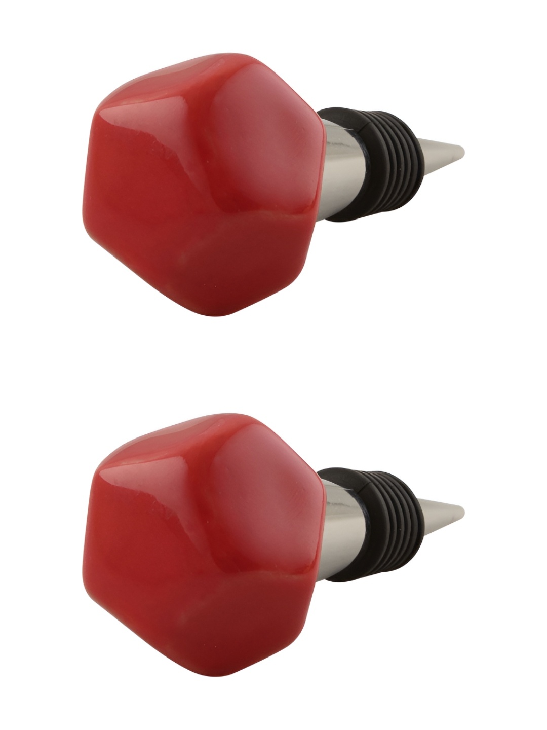 

Indianshelf Red & Black 2 Pieces Ceramic Wine Bottle Stoppers