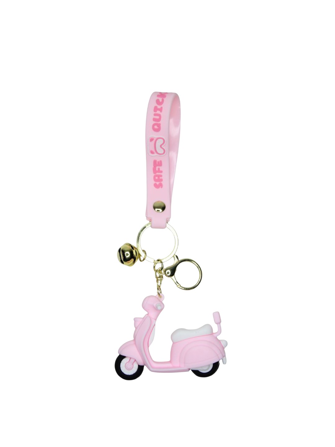 

Wonderland Unisex Kids Electric Scooter Rubber Key Chain, Pink