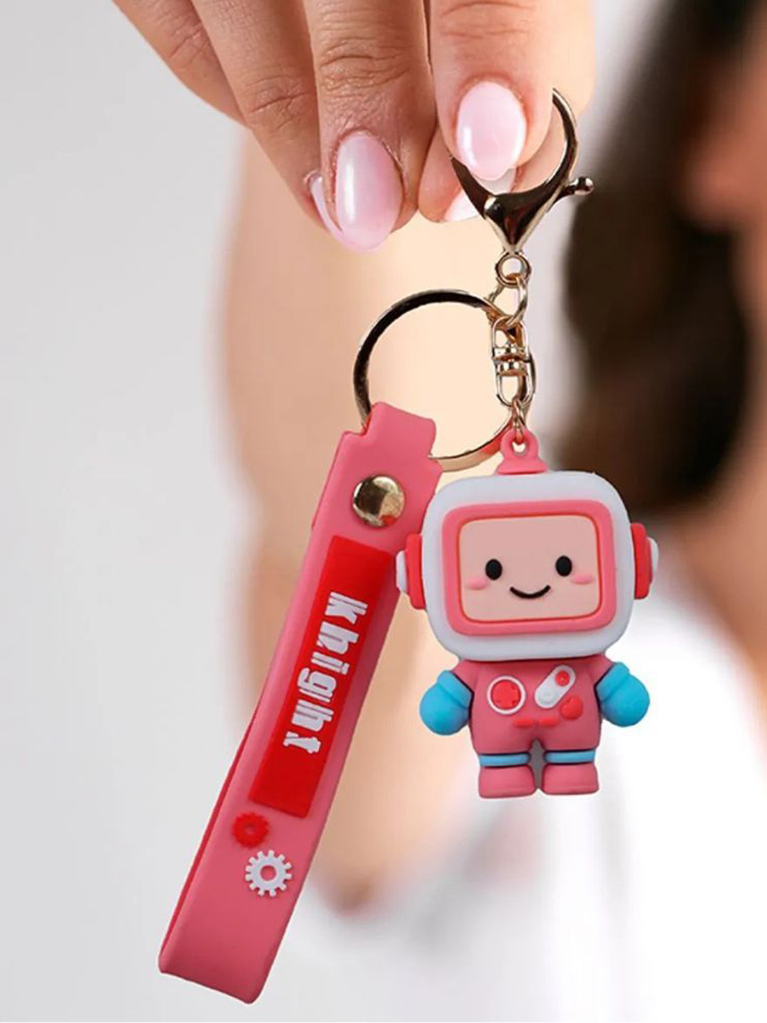

Wonderland Kids Wonderland Small Robot Key Chain, Pink