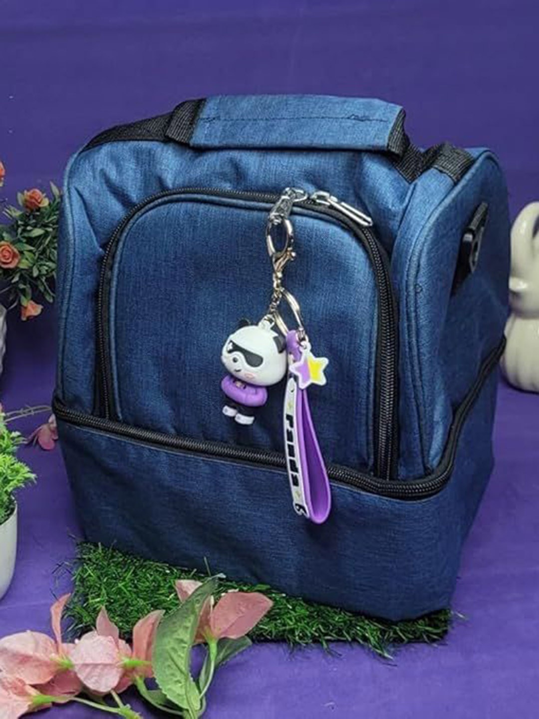 

Wonderland Kids Panda Rubber Key Chain, Purple