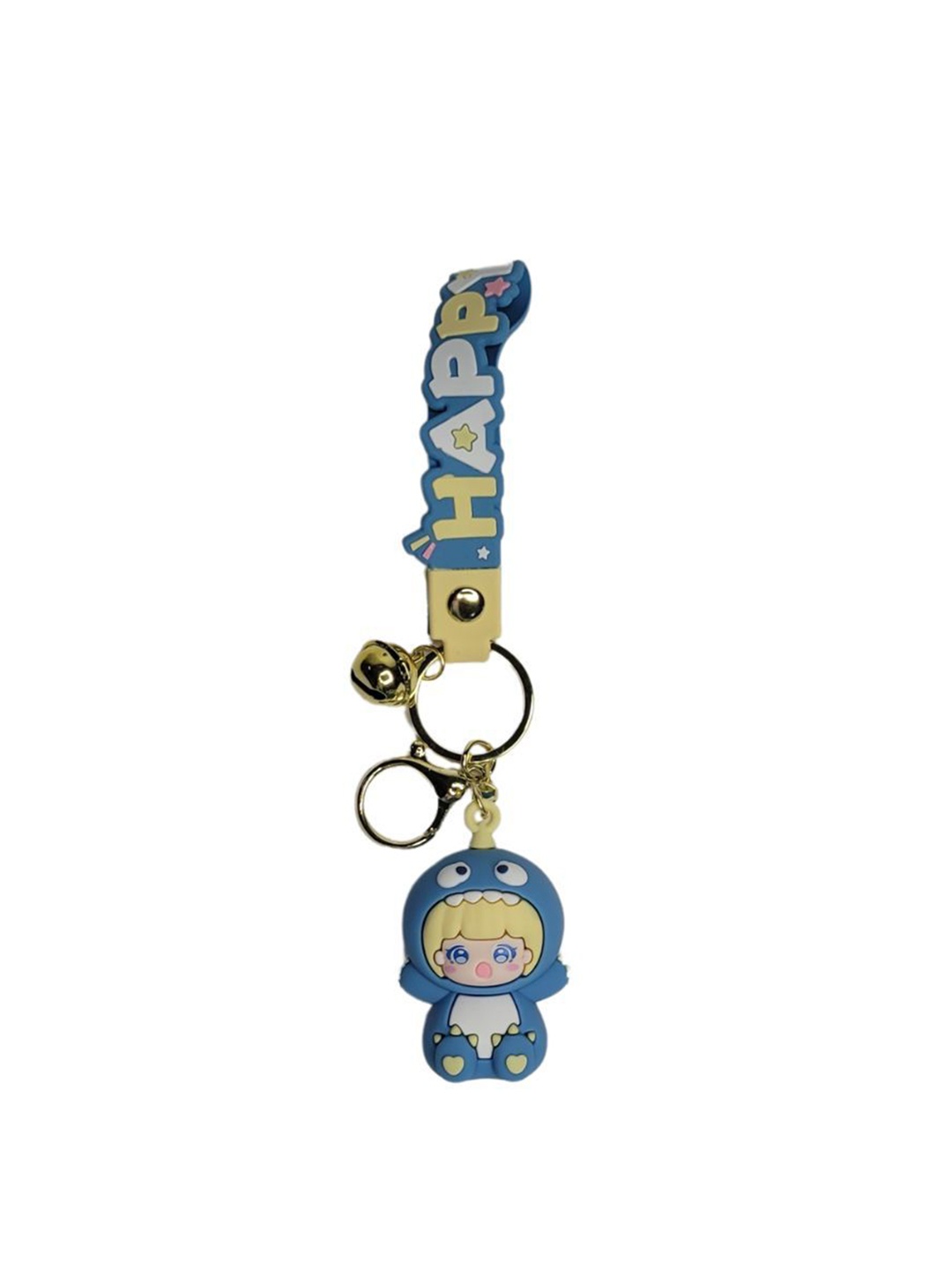 

Wonderland Kids Light Weight Dinosaur Girl Rubber Key Chain, Blue