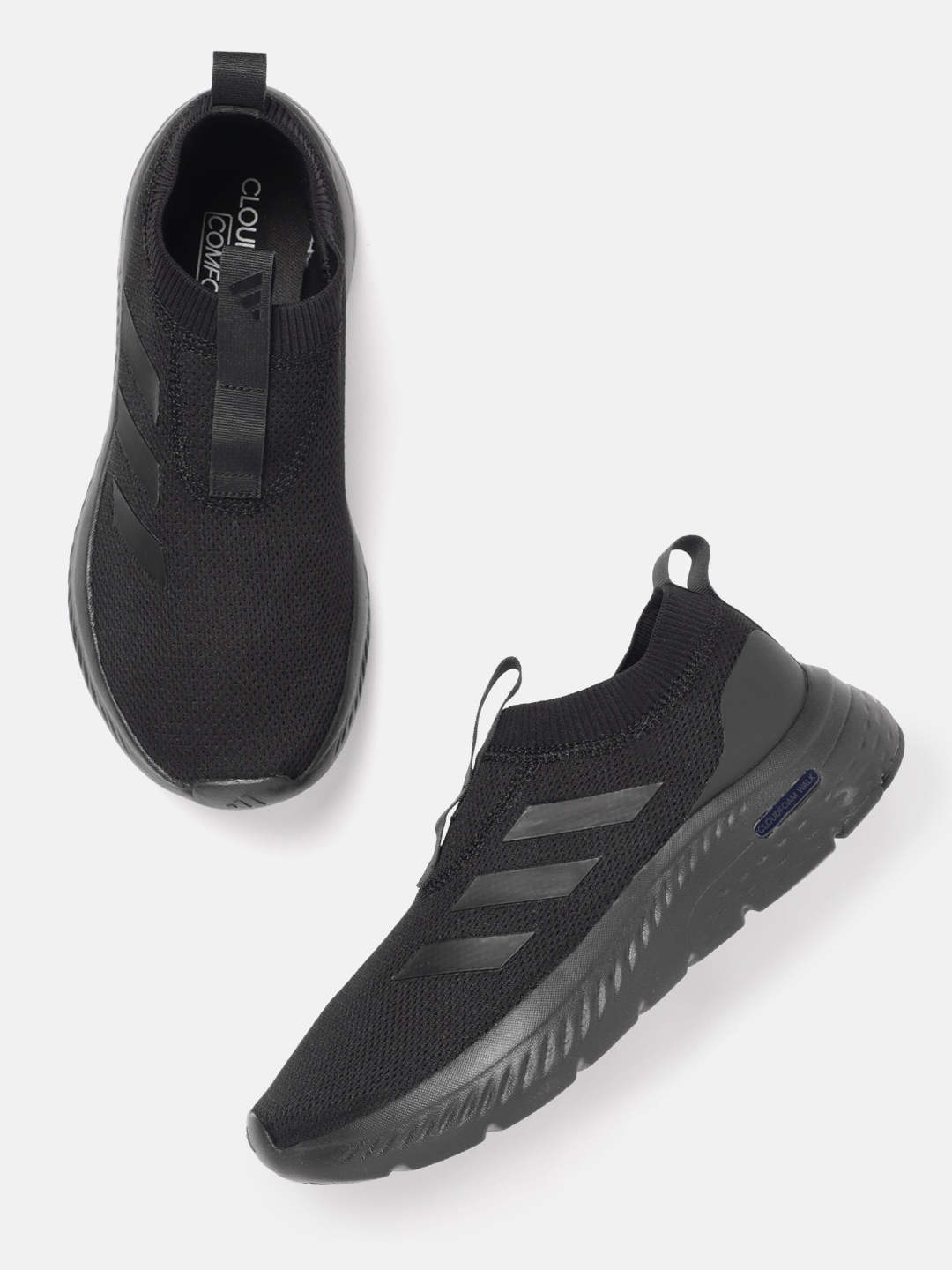 

ADIDAS Women Woven Design Cloudfoam Move Sock Walking Shoes, Black