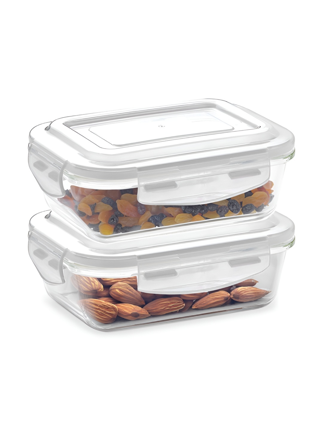 

BOROSIL Klip N Store Transparent 2 Pieces Borosilicate Glass Fridge Containers 120 ml Each