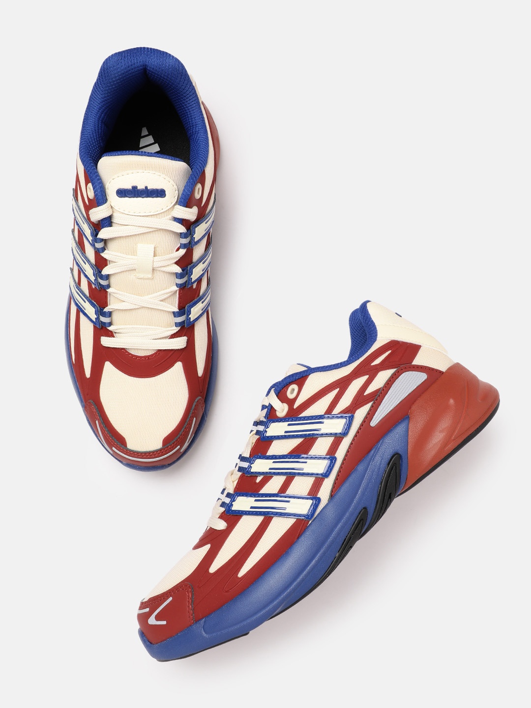 

ADIDAS Men Hustlerr Sneaker-Style Running Shoes, Off white