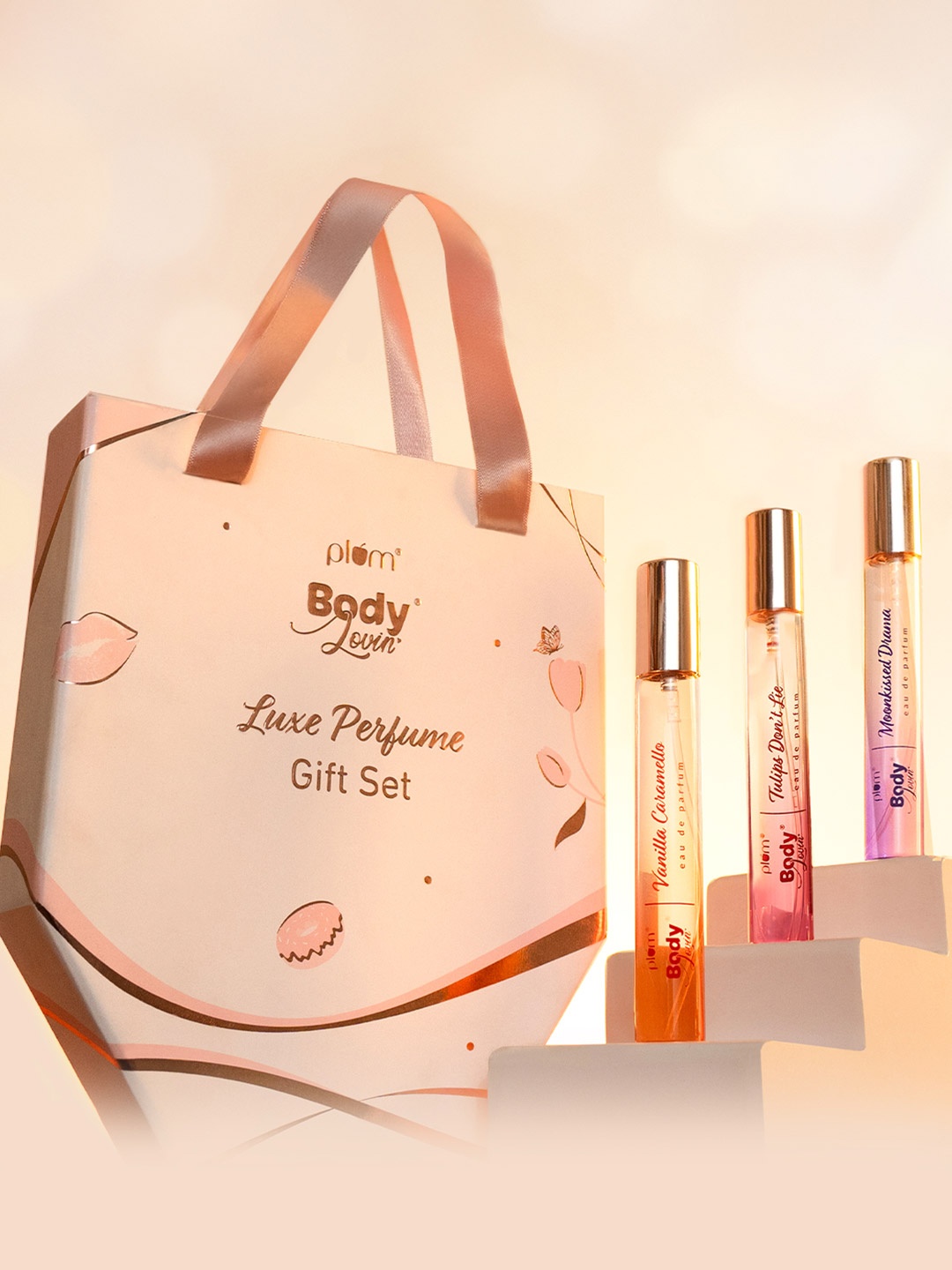 

Plum Body Lovin' Set Of 3 Luxe Long Lasting Perfume Gift Set - 15 ml Each, Pink
