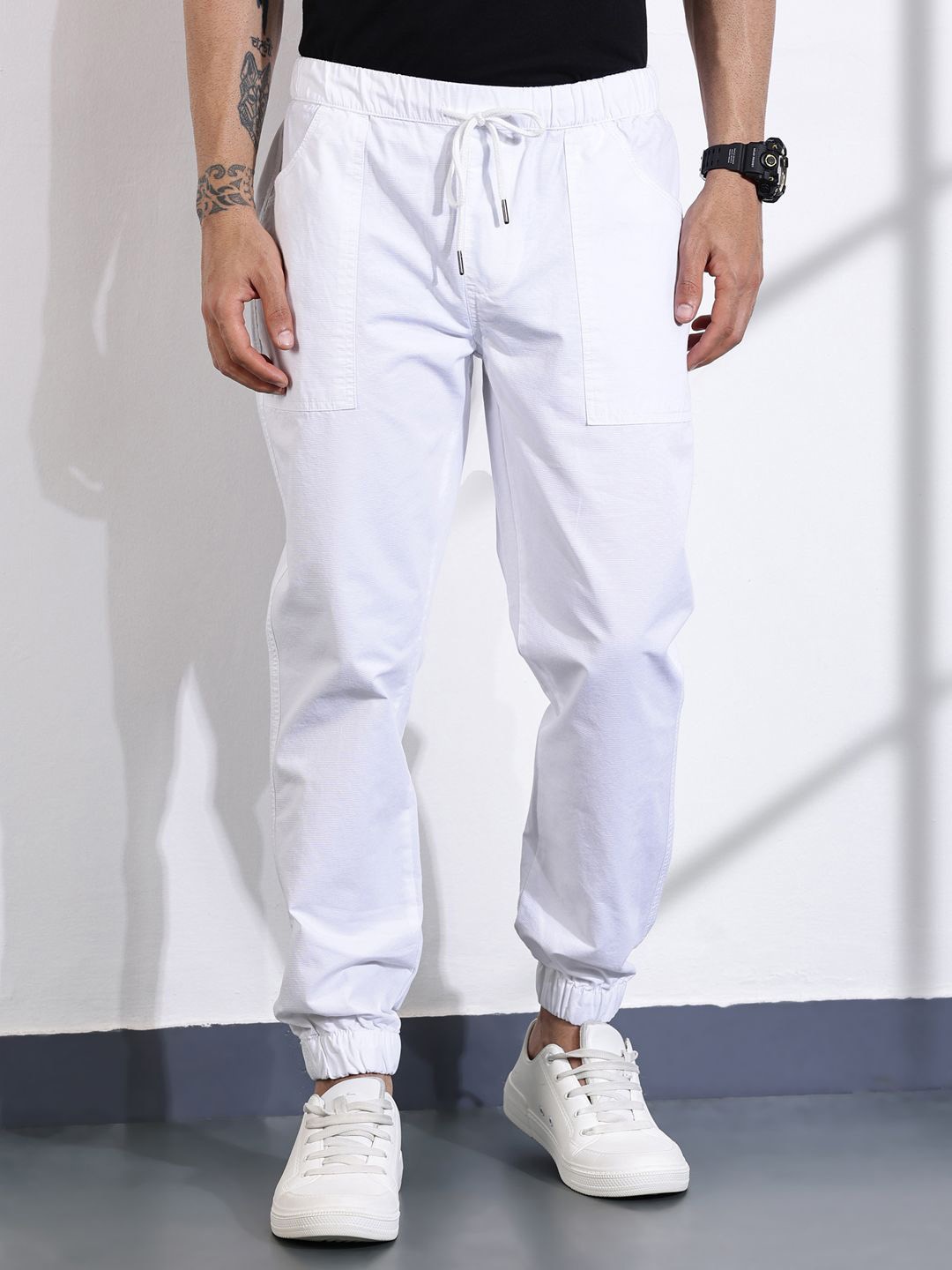 

Thomas Scott Men Classic Slim Fit Joggers Trousers, White