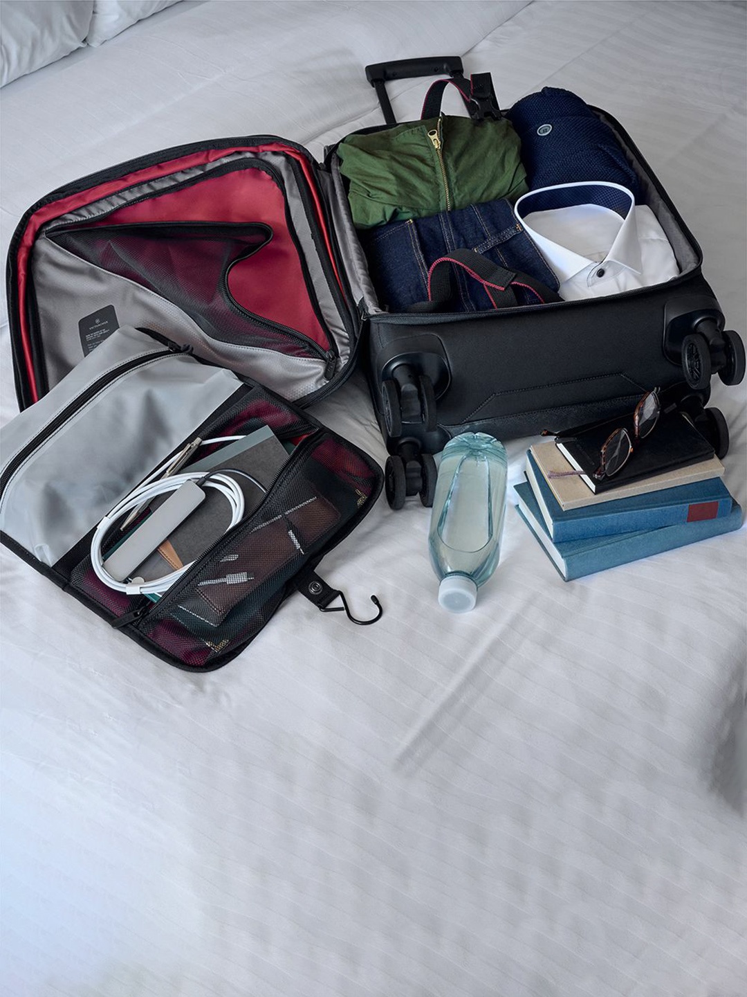 

Victorinox Crosslight Global Softside Carry-On Trolley Bag, Black