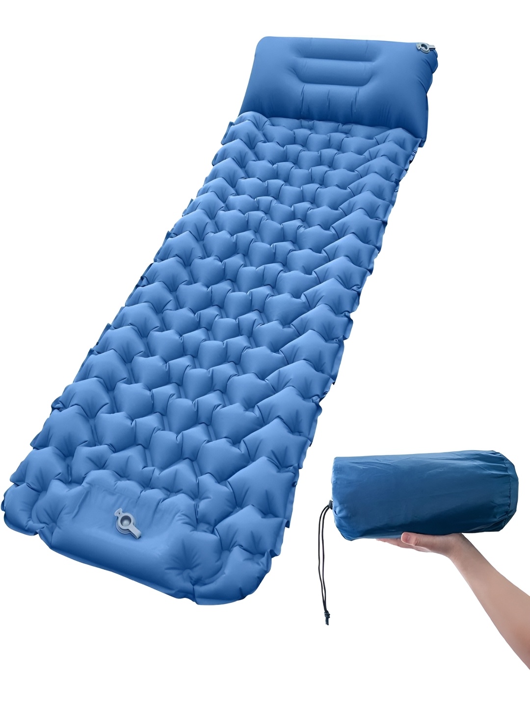 

KriShyam Blue Self-Inflating Camping Sleeping Mat