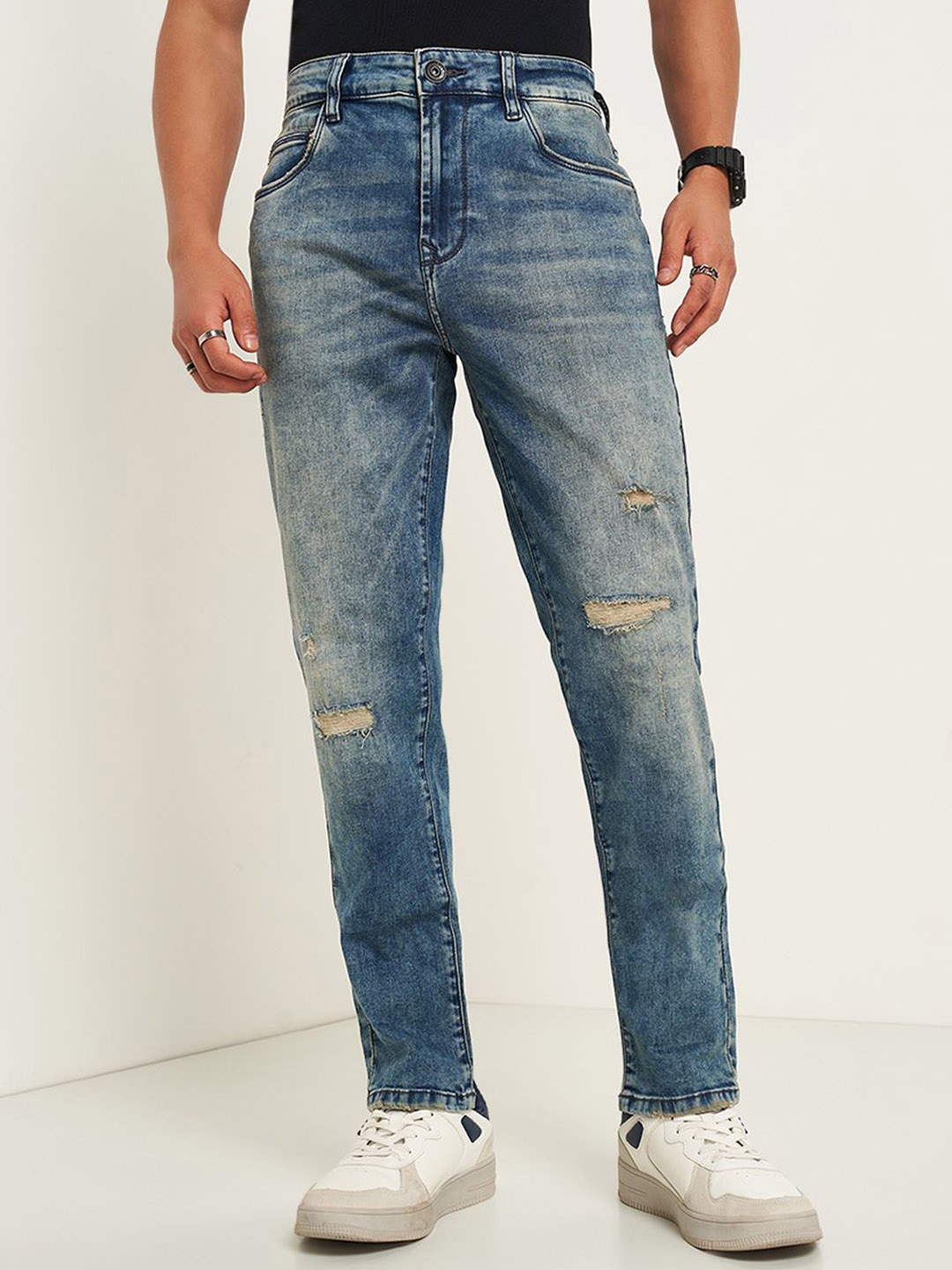 

SF JEANS by Pantaloons Men Slim Fit Mid-Rise Jeans, Blue