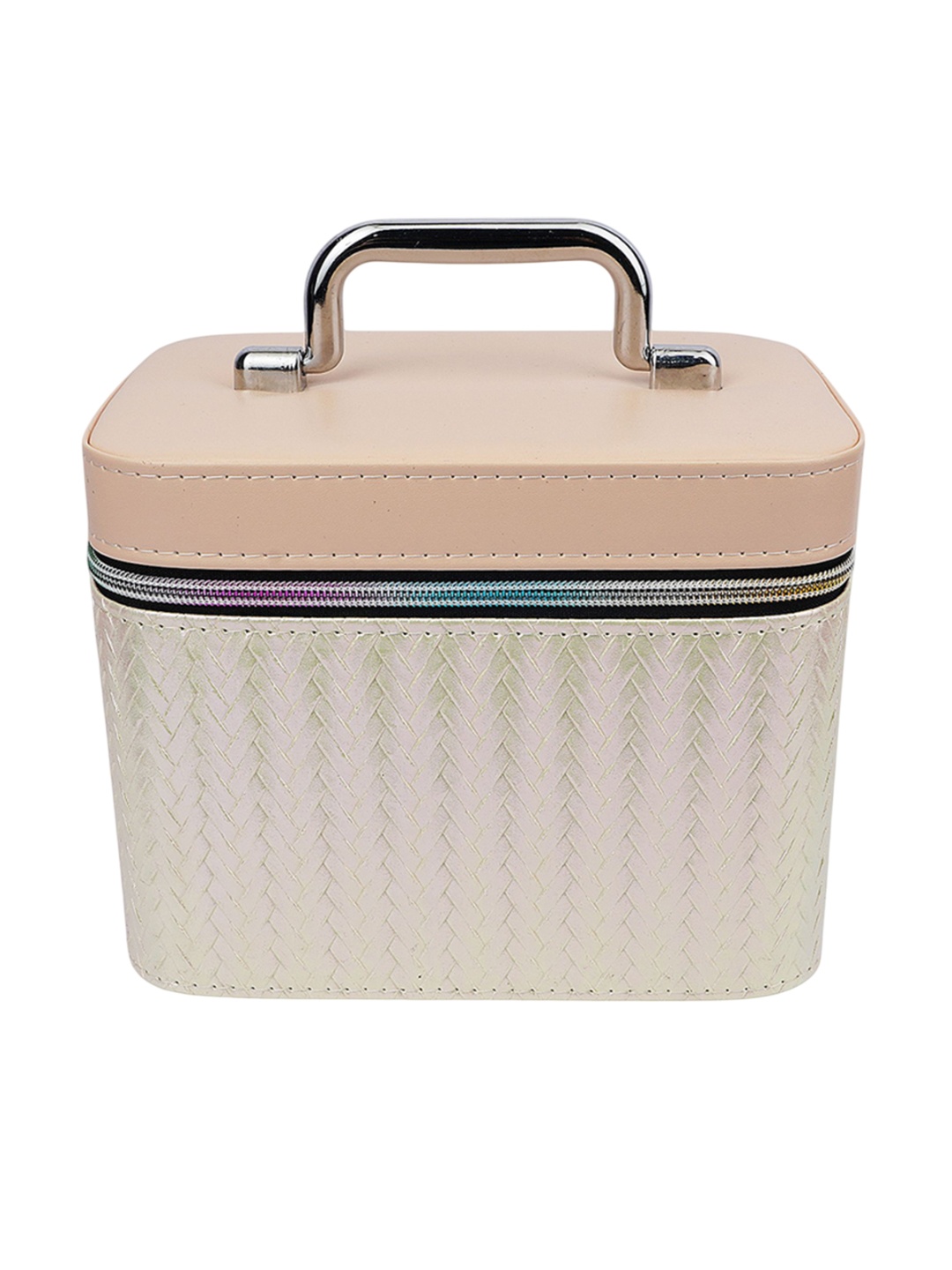 

Cameleon Cosmetic Textured Makeup Vanity Box - Pink, Beige