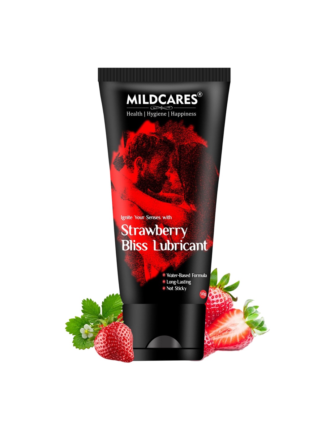 

MILDCARES Strawberry Bliss Lubricant With Aloe Vera Leaf Extract - 50 ml, Black