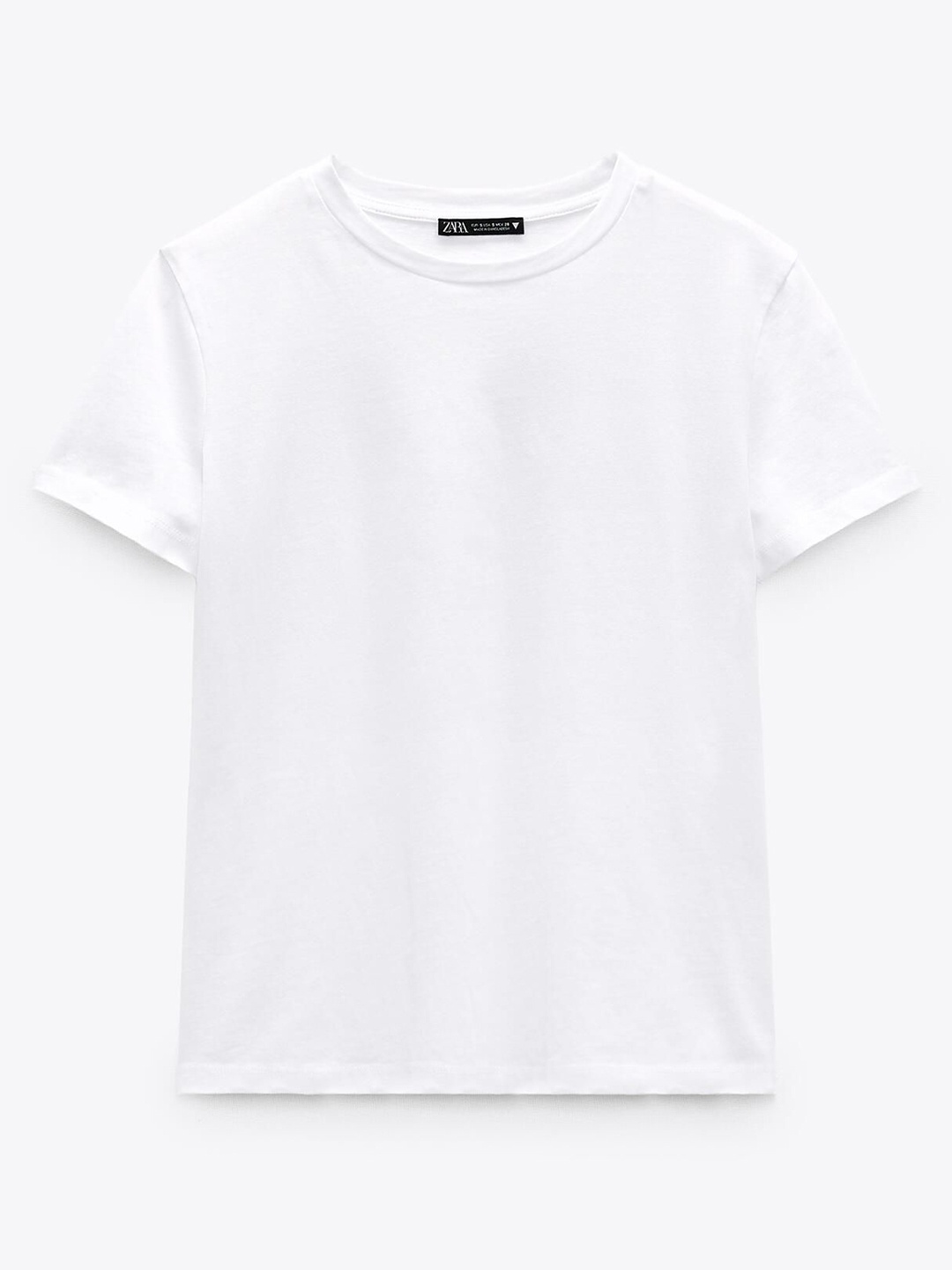 

ZARA Women High Neck T-shirt, White