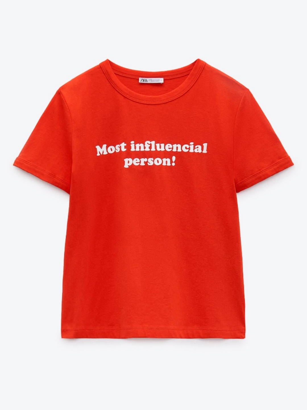 

ZARA Women Typography T-shirt, Red
