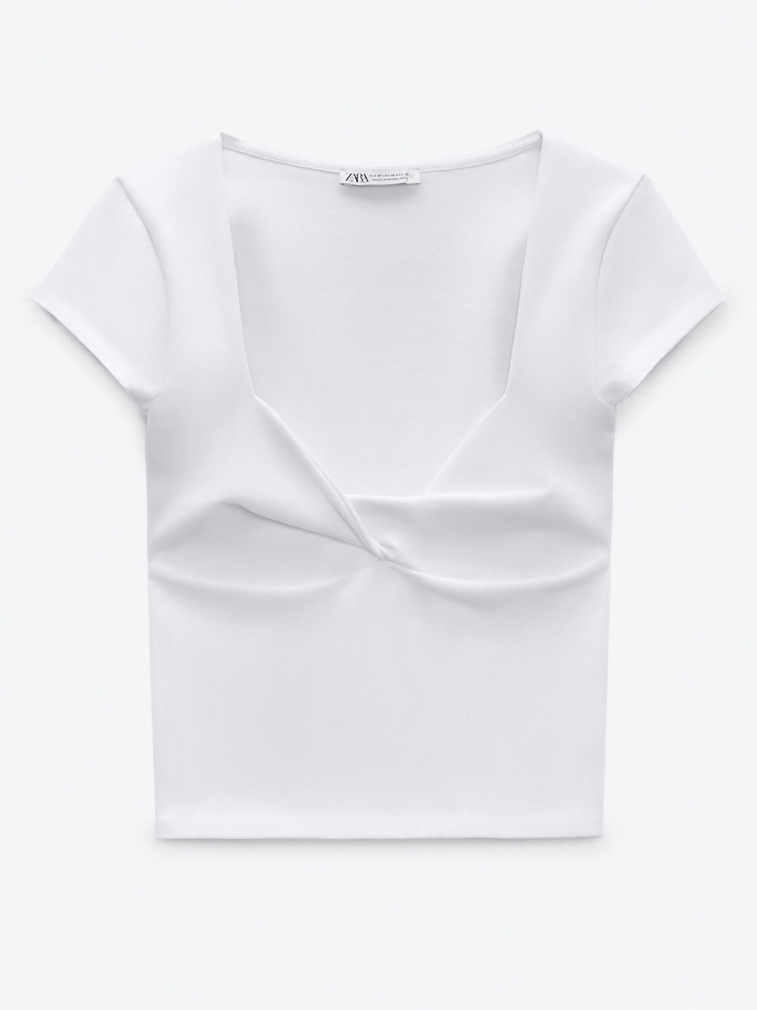 

ZARA Women V-Neck T-shirt, White