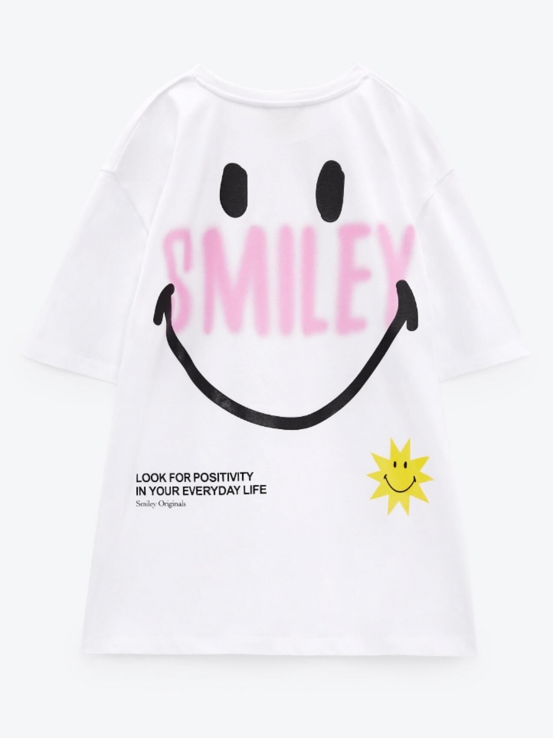 

ZARA Women V-Neck Applique T-shirt, White