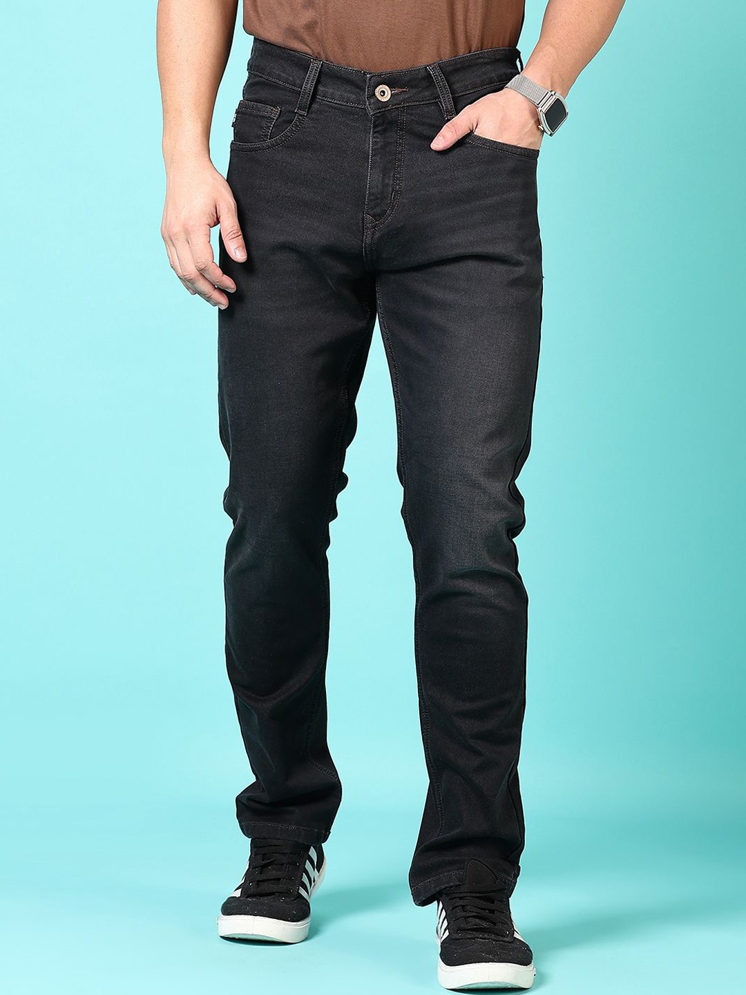 

V-Mart Men Light Fade Mid-Rise Denim Jeans, Grey