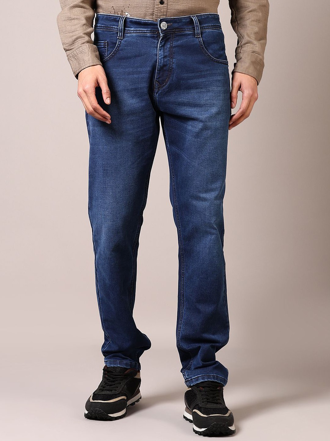 

V-Mart Men Light Fade Regular Fit Mid-Rise Jeans, Blue