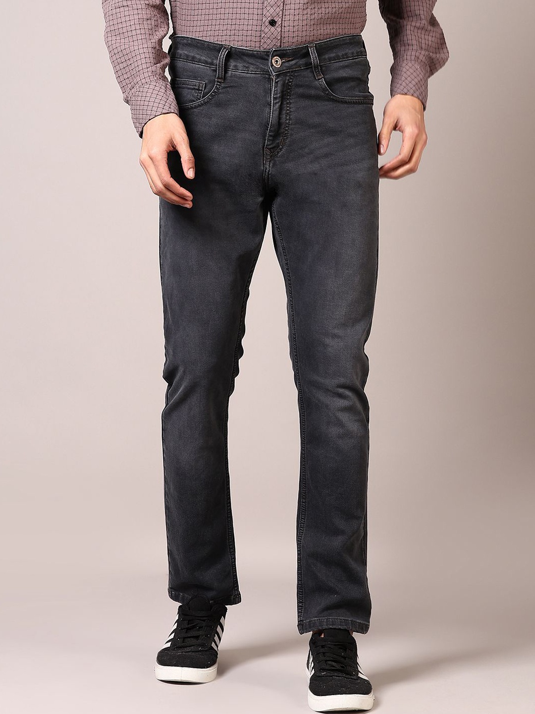 

V-Mart Men Mid-Rise Light Fade Jeans, Grey