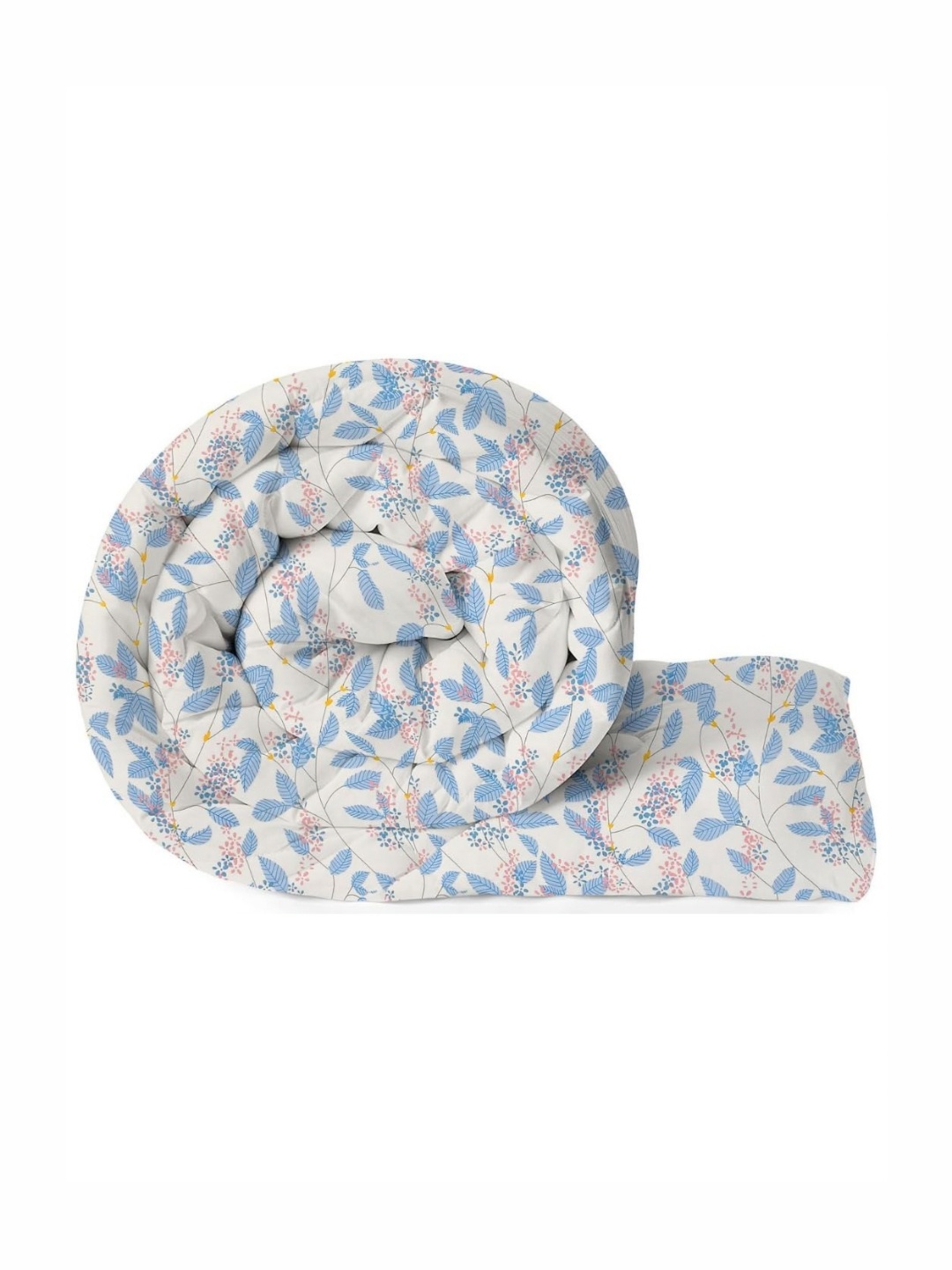 

VAS COLLECTIONS Blue & White Floral Fleece 233GSM Reversible Double Bed Blanket