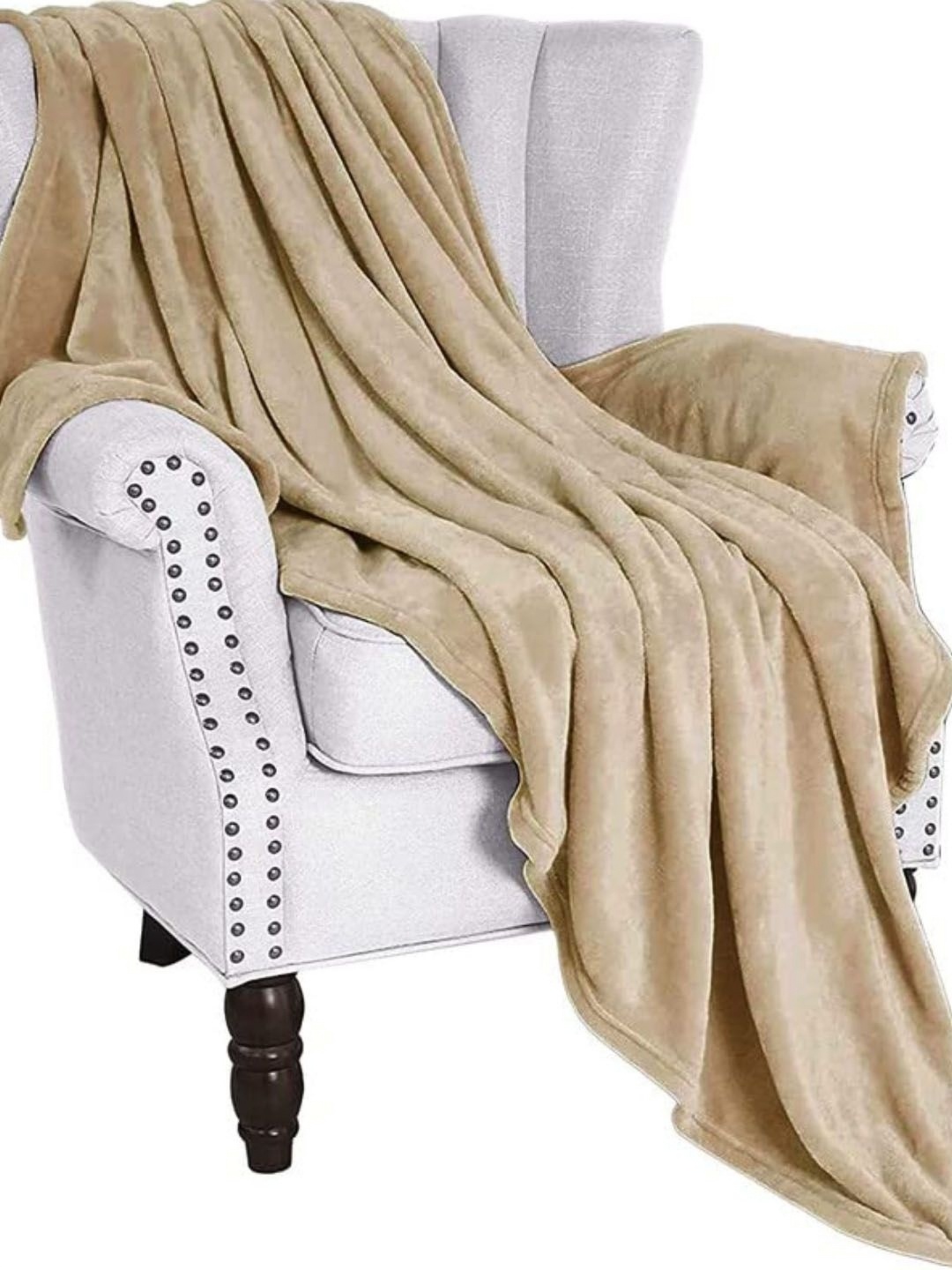 

VAS COLLECTIONS Beige Fleece 300 GSM Single Bed Blanket