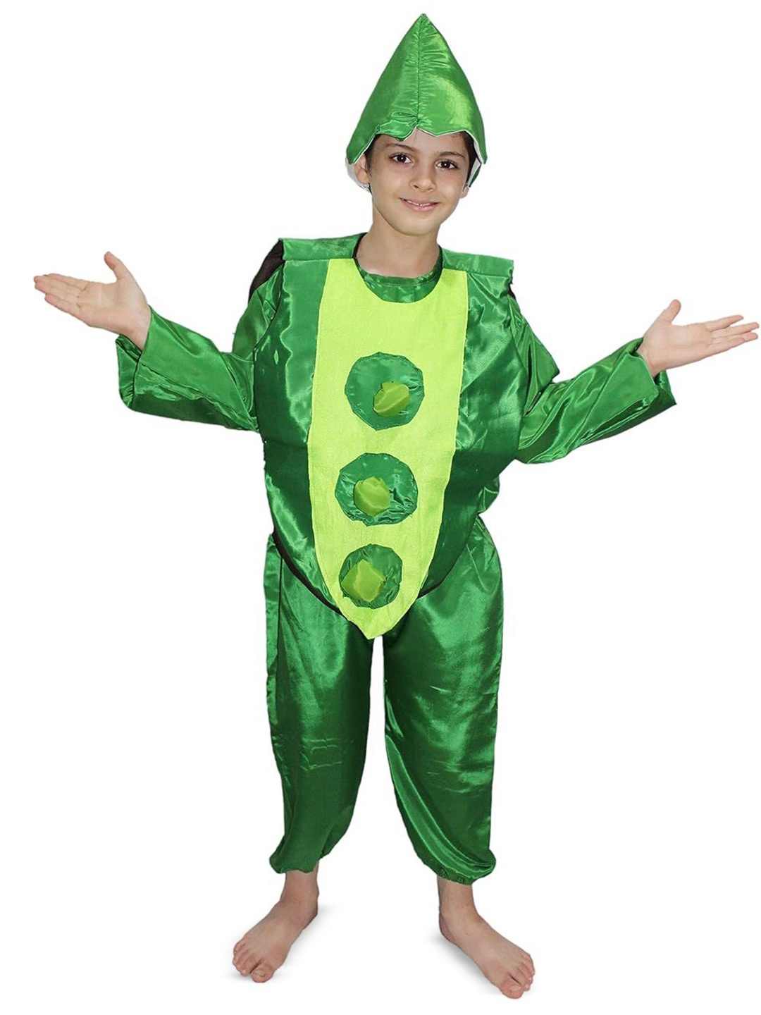 

Kaku Fancy dresses Kids Peas Vegetables Costume Set, Green