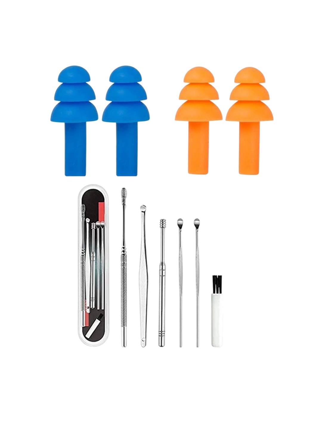

Lenon Set Of 8 Ear Plugs With Black Head Removal, Blue