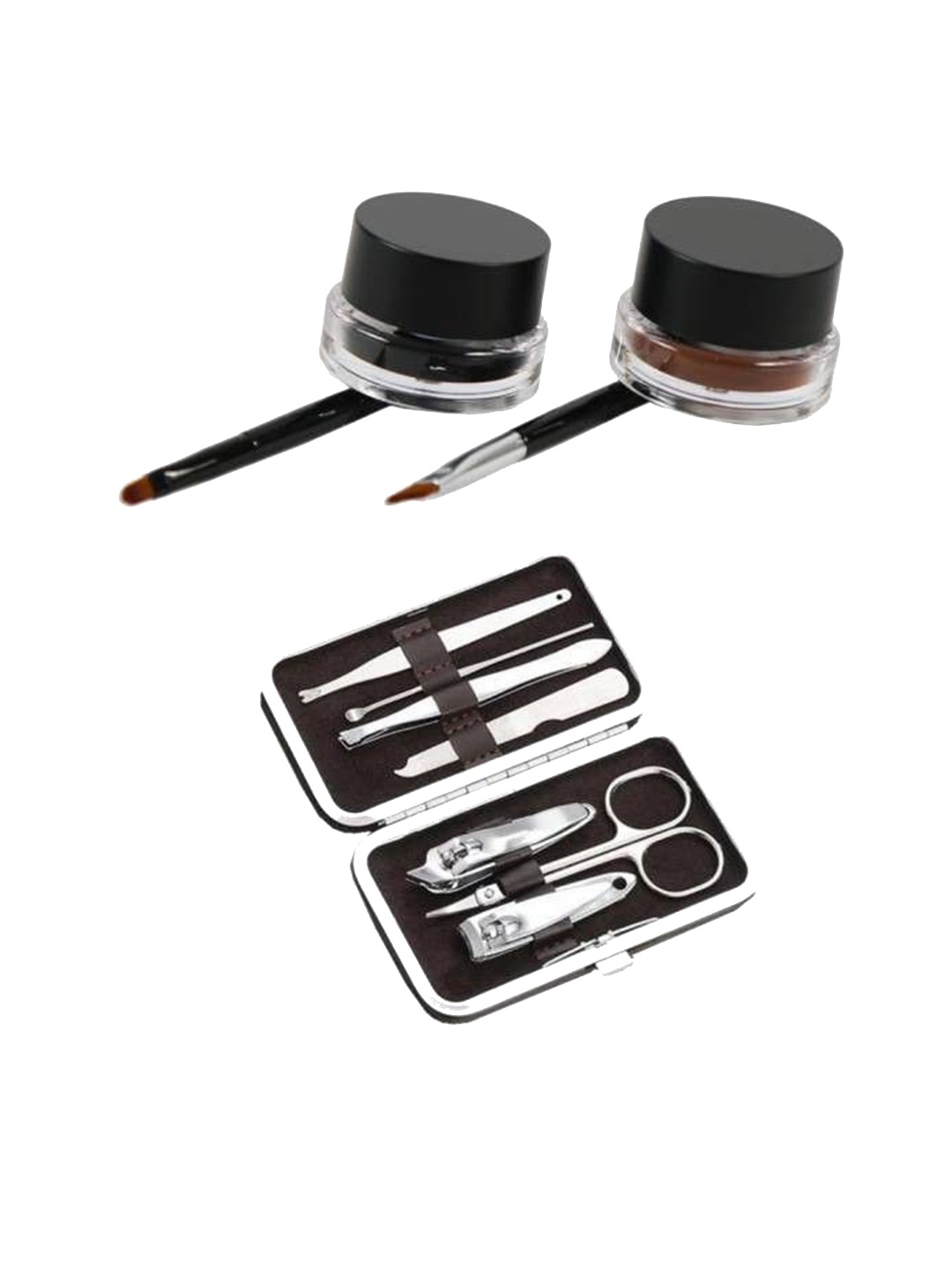 

Lenon Set Of 9 Gel Eye Liners - 20 g Each With Manicure Kit, Silver