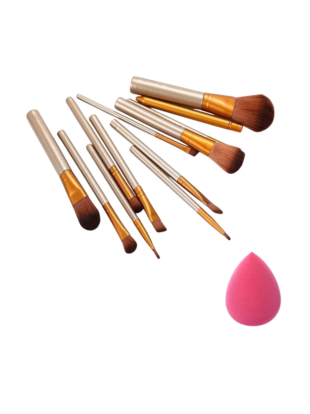 

Lenon Set Of 13 Makeup Brush Set With Beauty Blender, Brown