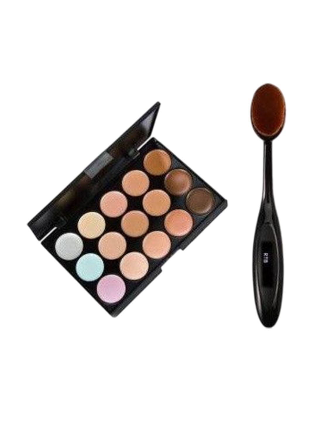 

Lenon 15 Color Contour Palette With Oval Brush, Beige