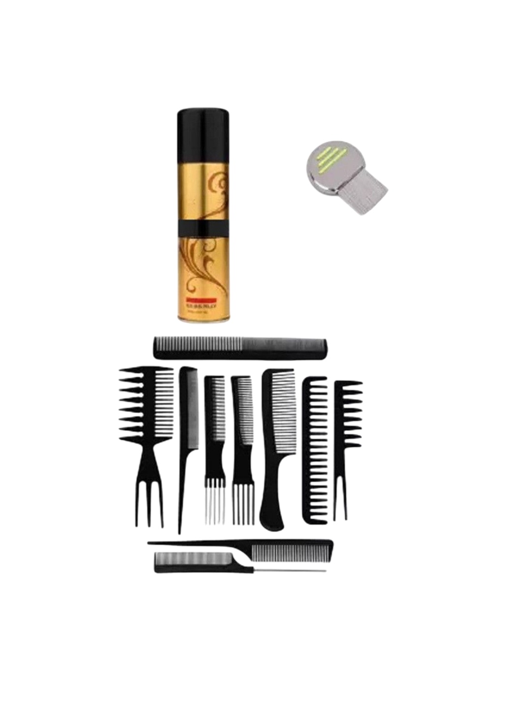 

Lenon Set Of 12 Light Weight Combs With Hair Spray, Black