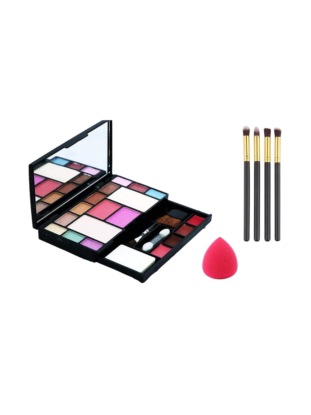 

Lenon Set Of 6 Makeup Kit - Puff & Eye Shadow Brush, Pink