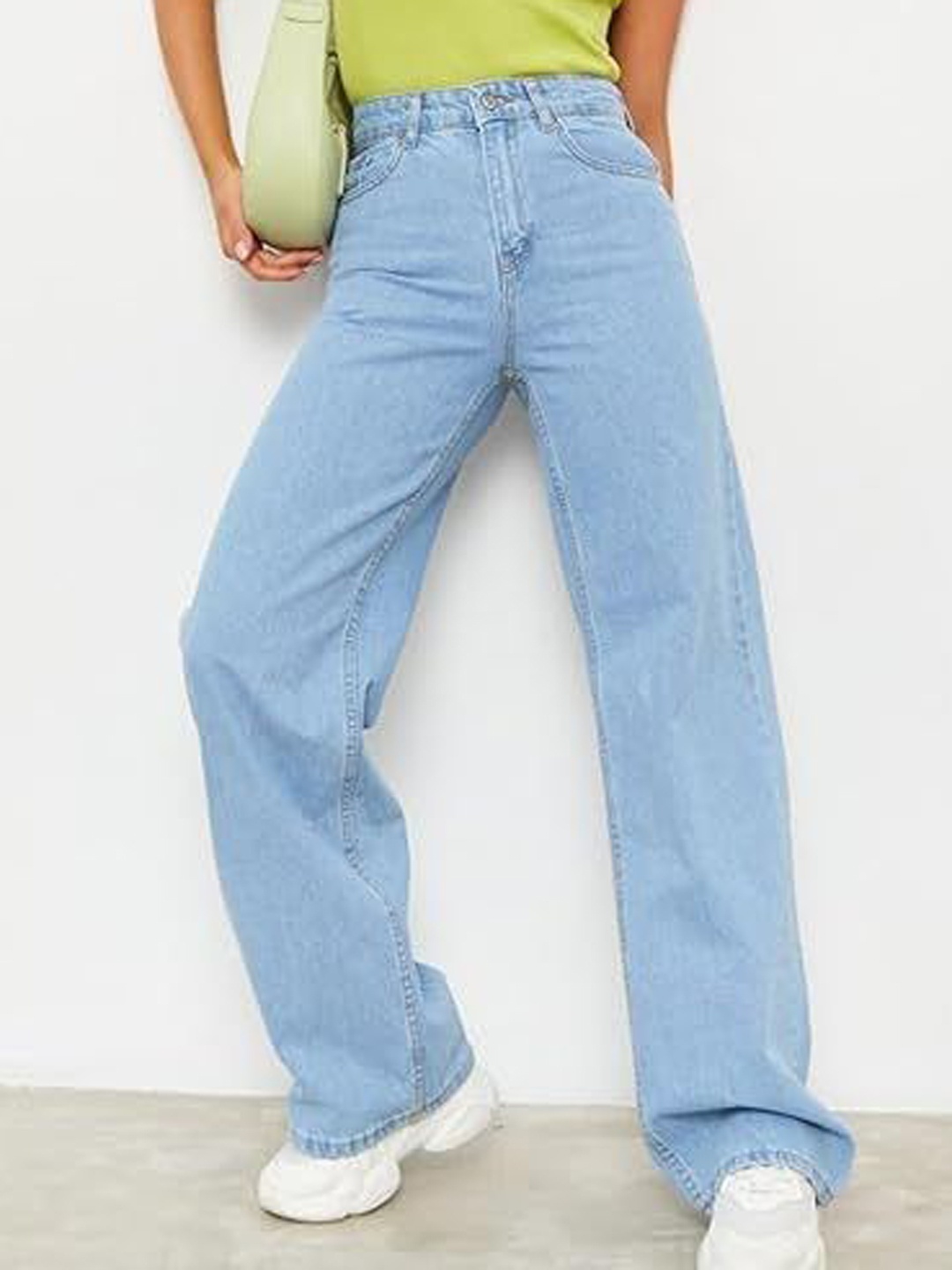 

SMVDENTERPRISES Women High-Rise Stretchable Jeans, Turquoise blue