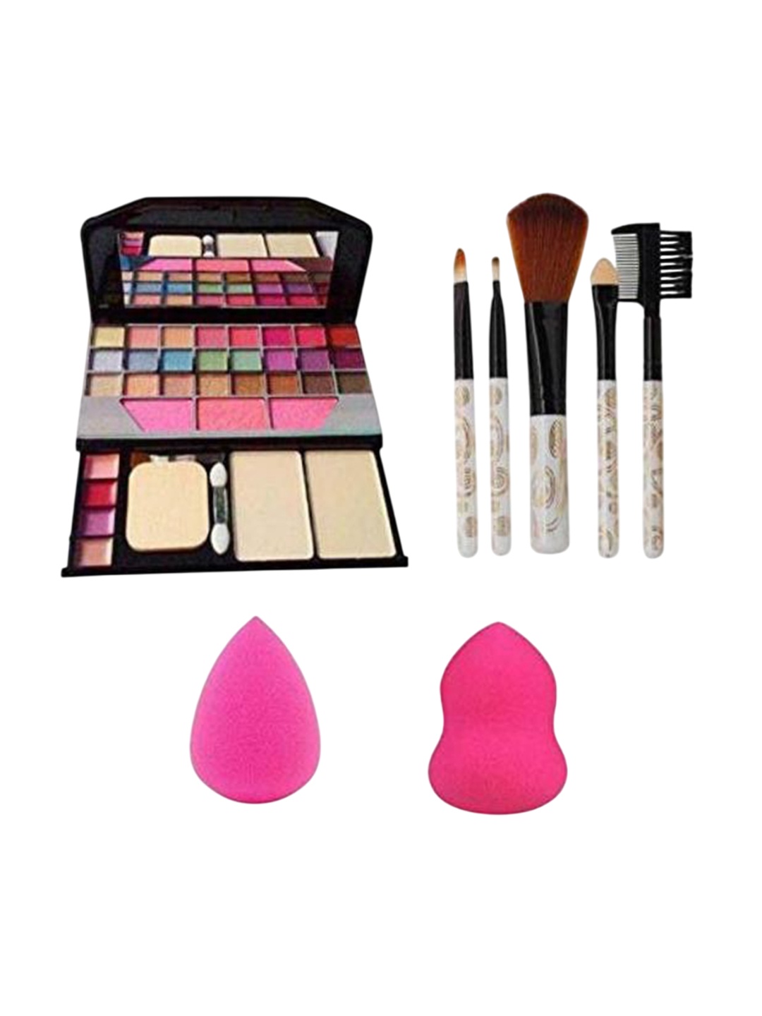 

Lenon Set Of 8 Makeup Kit- 300 g With Makeup Brushes & Beauty Blender, Pink