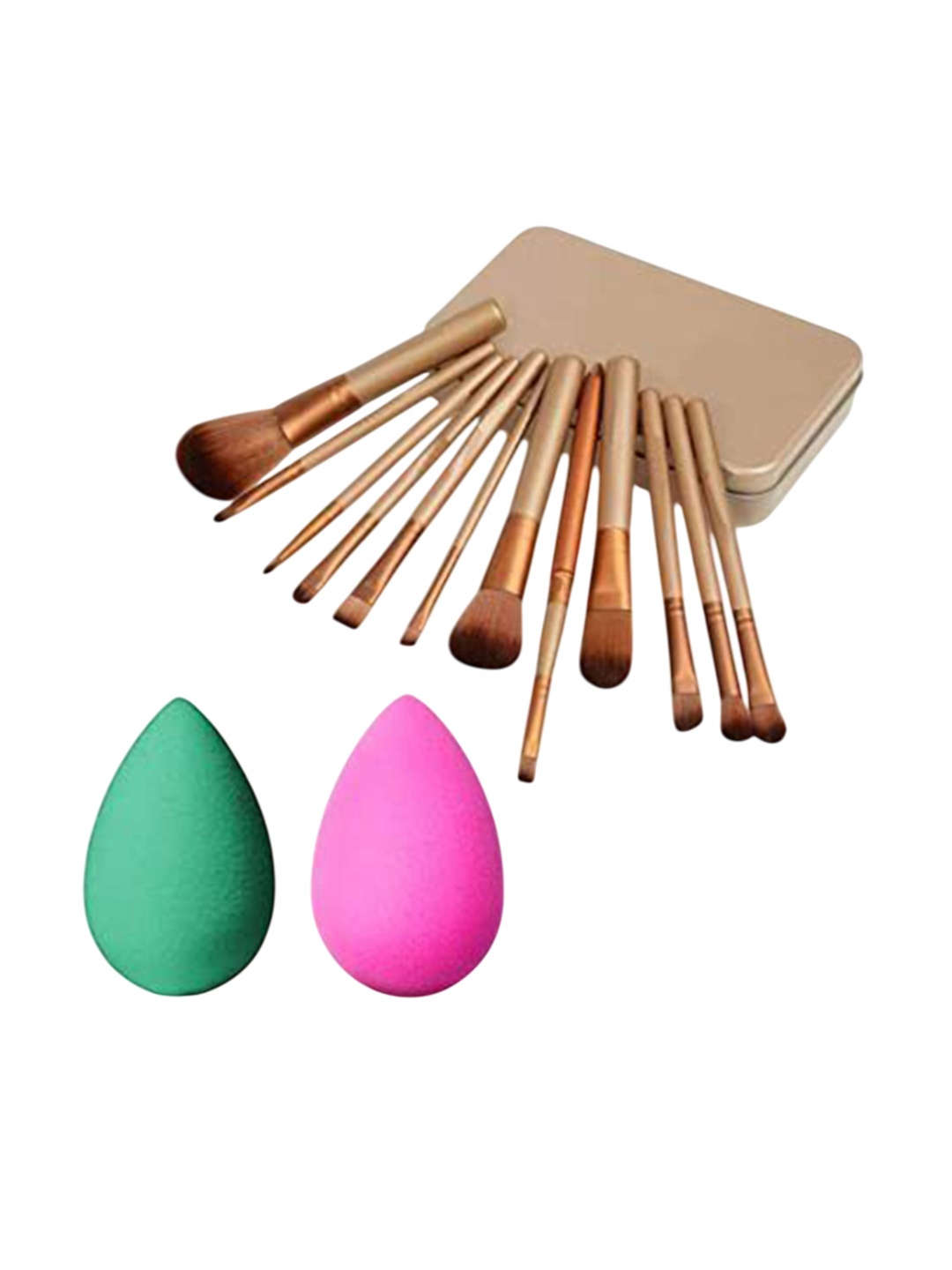 

Lenon Set Of 12 Makeup Brushes & Beauty Blender, Nude