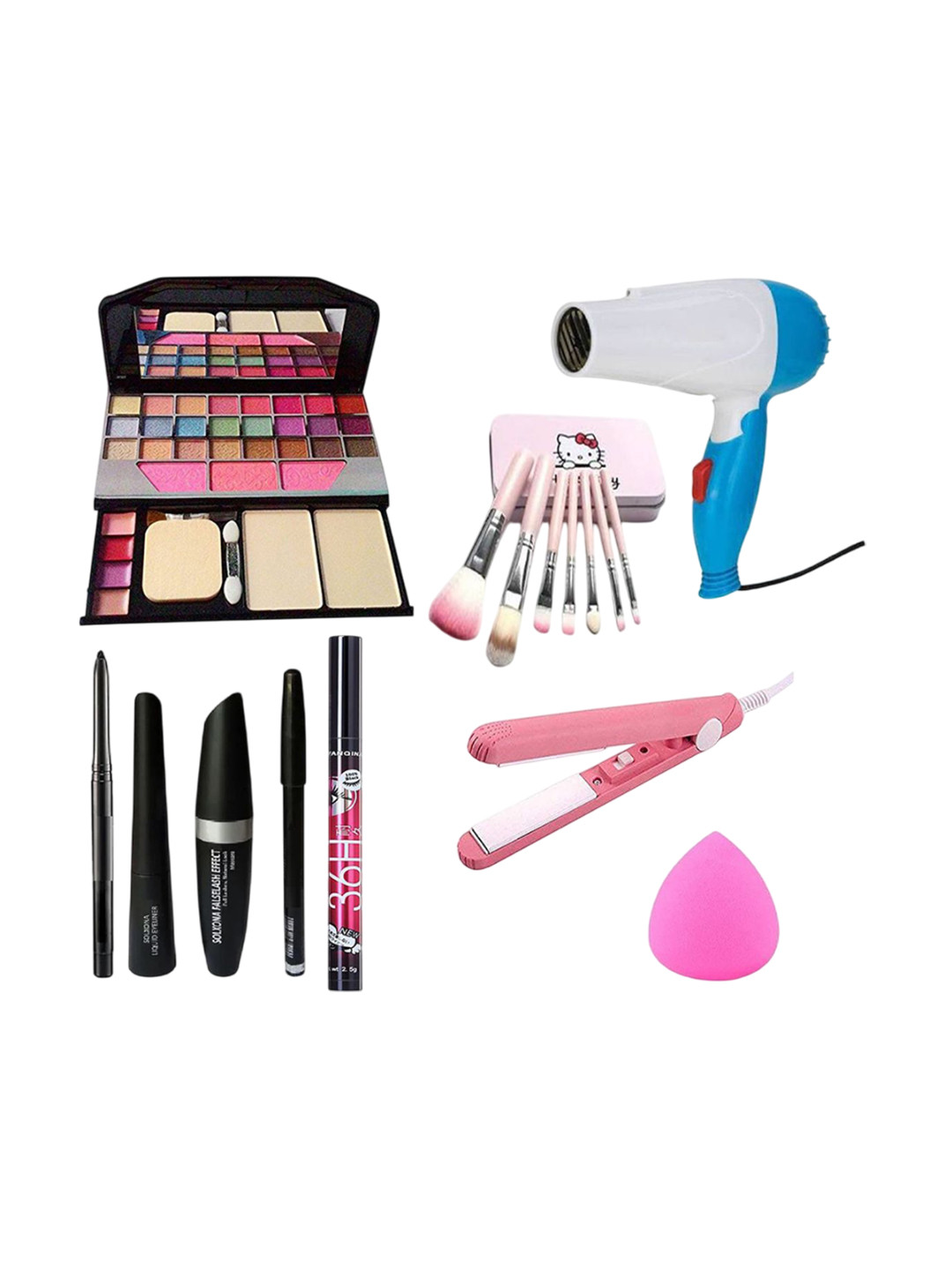 

Lenon Set Of 8 Makeup Combo, Pink