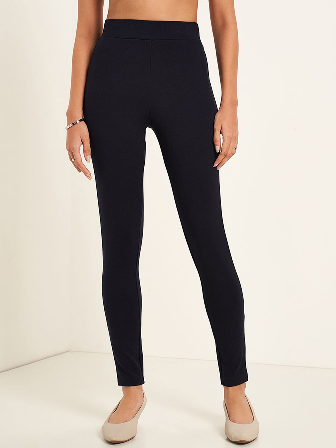 

Annabelle by Pantaloons Women Skinny Fit Trousers, Black