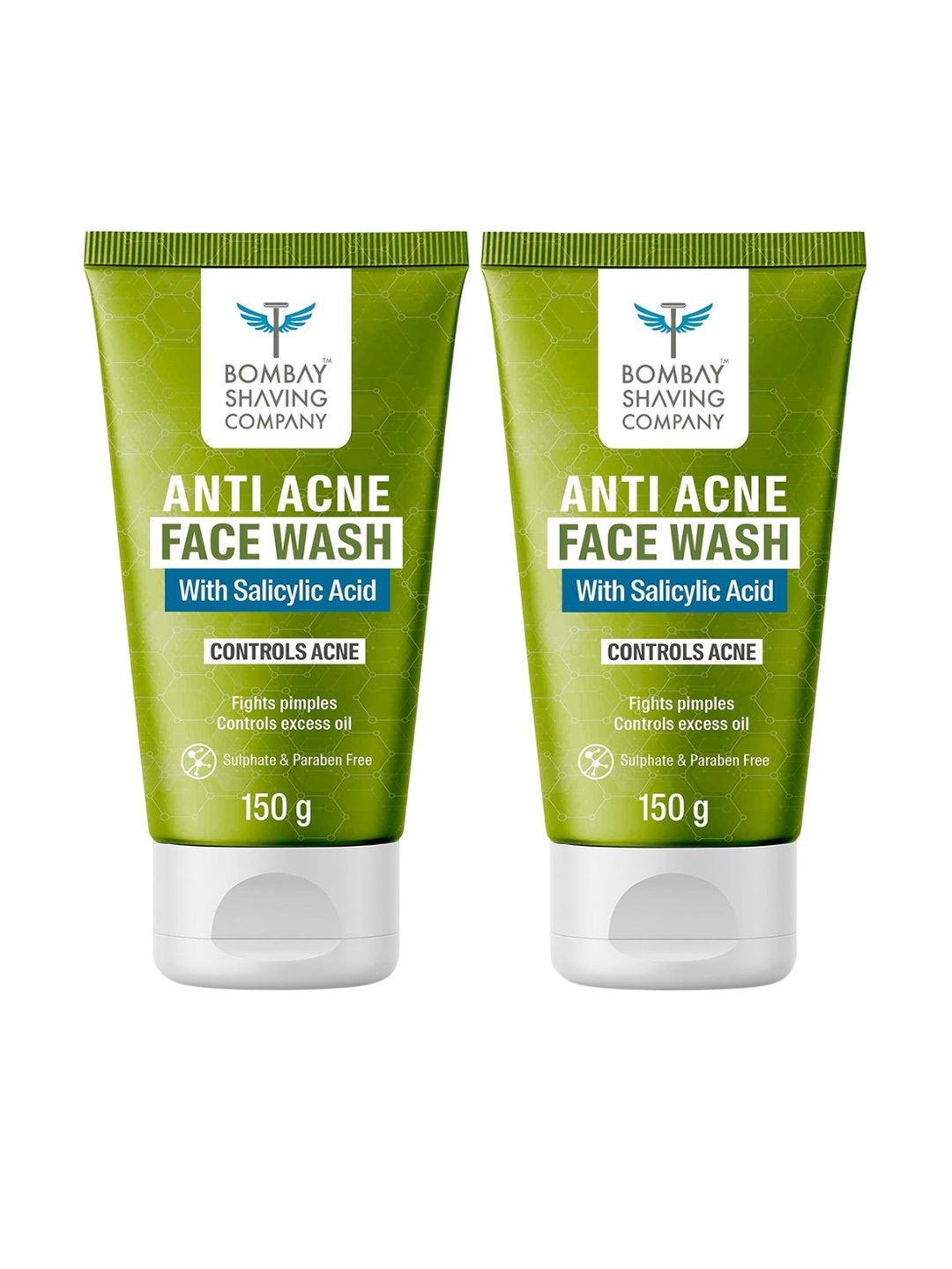 

Bombay Shaving Company Set Of 2 Anti Acne Face Wash For Acne & Pimple - 150 g Each, Green