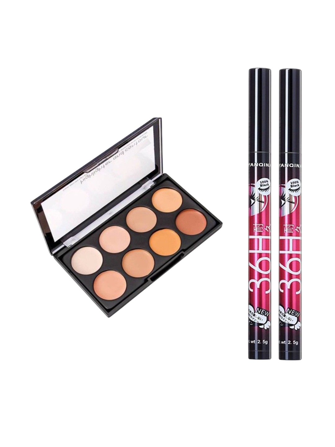 

Lenon Set Of 3 Contour Palette & Eyeliner - Black