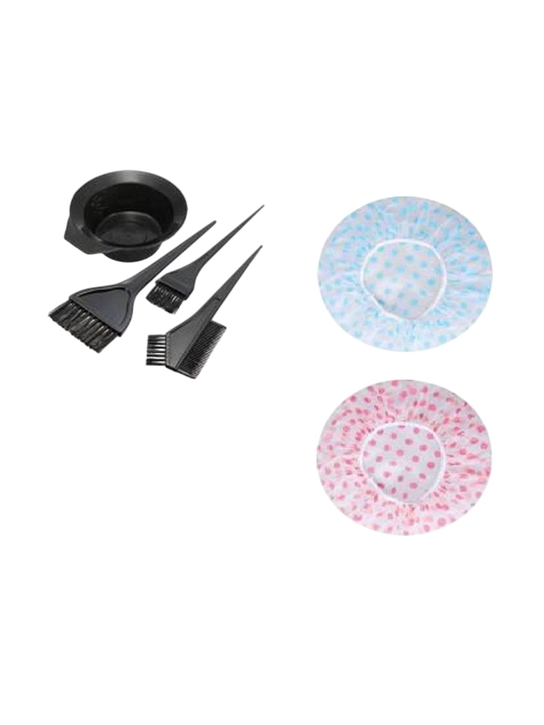 

Lenon Set Of 6 Hair Colouring Dye Kit & Shower Caps, Black