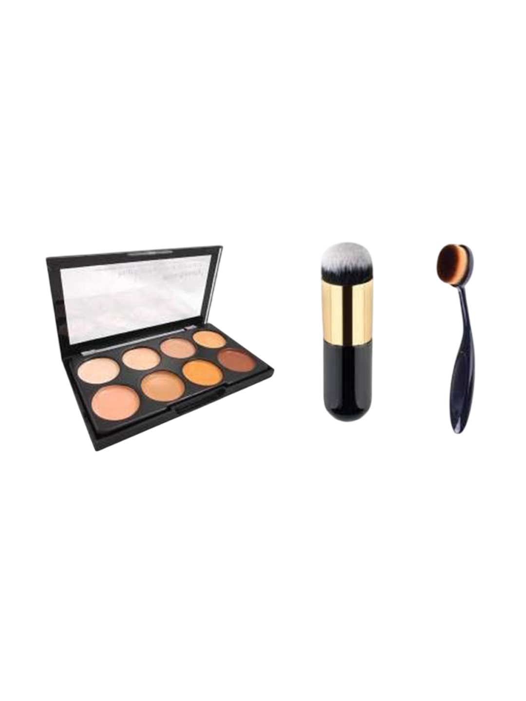 

Lenon Set Of 3 Contour Palette With Oval & Makeup Brush - 100 g, Beige