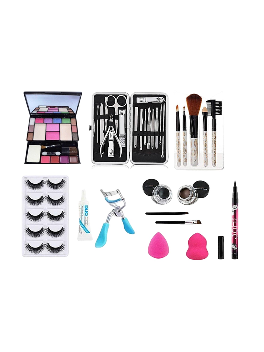 

Lenon Set Of 15 Makeup Combo, Pink