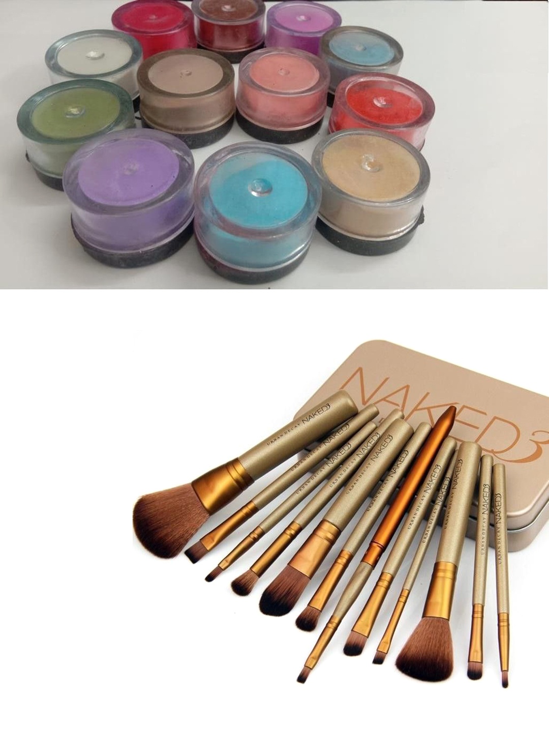 

Lenon Set Of 12 Eyeshadow Glitter Powder With 12 Pcs Makeup Brush Set, Multi
