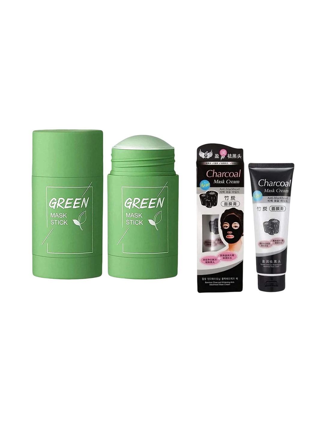 

Lenon Set Of 2 Charcoal With Green Mask Stick