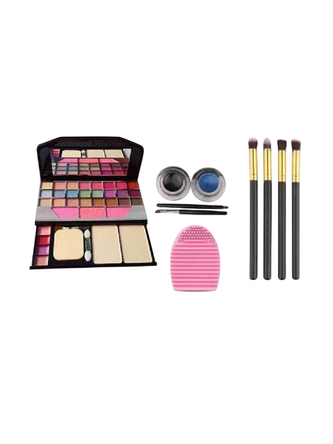 

Lenon Set of 8 Makeup Kit - 300 g - Gel Eyeliner - Makeup Brushes & Cleaner, Multi
