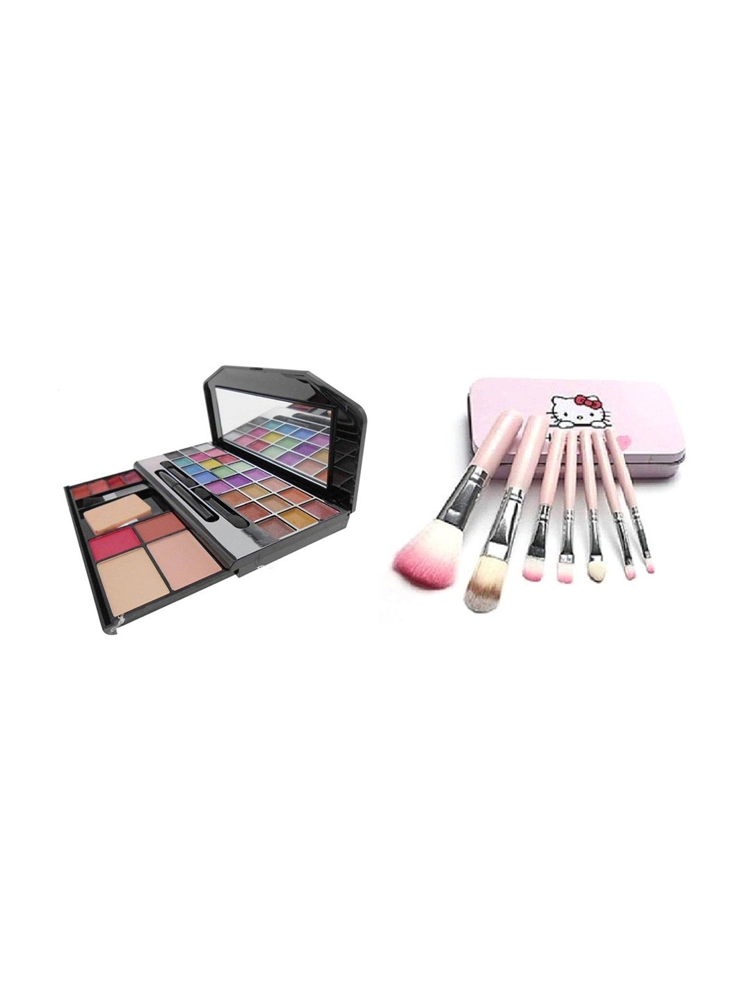 

Lenon Set Of 8 Eyeshadow Palette With Makeup Brushes- Nude- Pink- Red